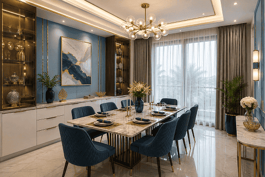Luxury villa dining room