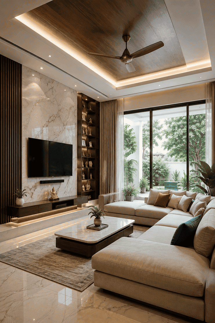Luxury villa living room interior