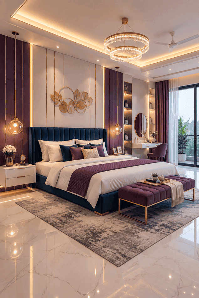 Luxury villa master bedroom